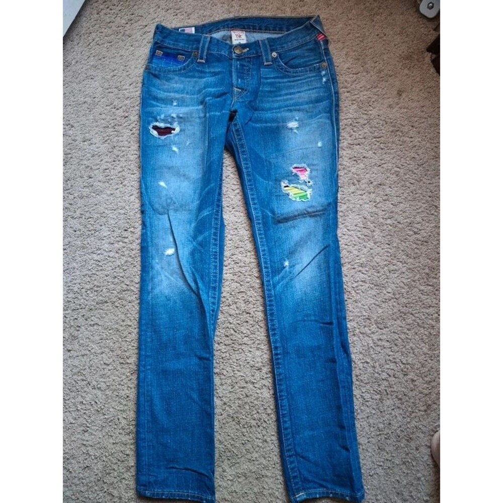 Y2k True Religion Brianna Baja boyfriend jeans size 26